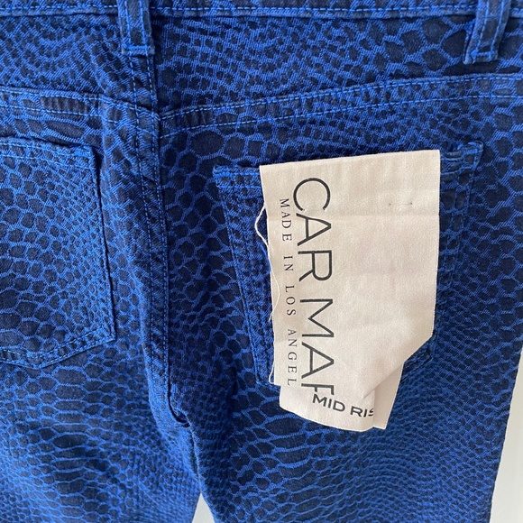 NWT Blue Snakeskin Carmar LF Jeans Mid Rise 25 - Picture 10 of 11